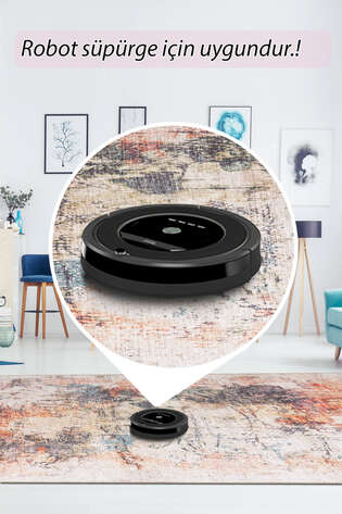 Modern Art Dokuma Taban Dekoratif Renkli Halı HS 262