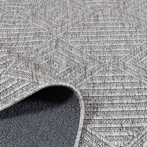 Gabardin GB 3 Modern Kabartma Desenli Dekoratif Gri Makine Halısı