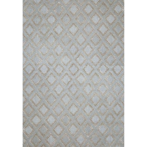 Grace 65022-261 Modern Kabartmalı Geometrik Desenli Dekoratif Gri Bej Makine Halısı