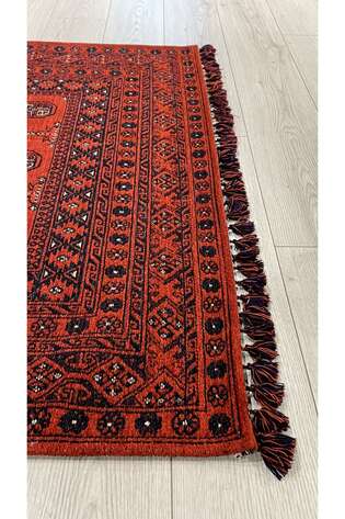 Halıstores Afgan Desenli Bordo Kilim Halı HS 03