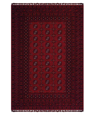 Halıstores Afgan Desenli Bordo Kilim Halı HS 03