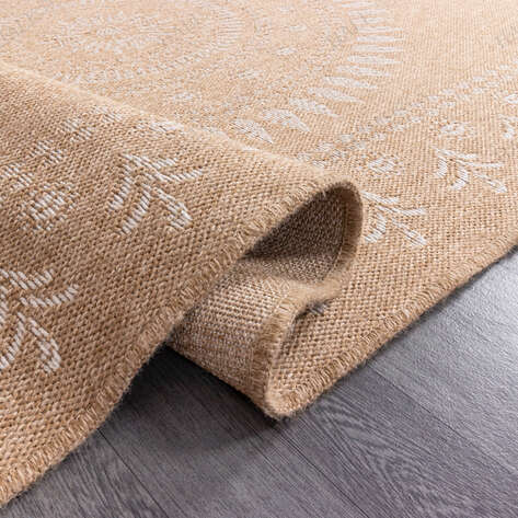 Halıstores Jüt Sisal Hasır Kilim Halı Naturel Beyaz 8874A