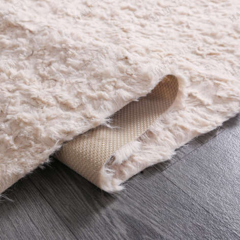 Halıstores Micropost Tüylü Yolluk Halı Krem