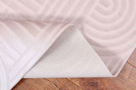 Halıstores Modern Geometrik Desenli Grande 4666 Bej Özel Ölçü Makine Halısı
