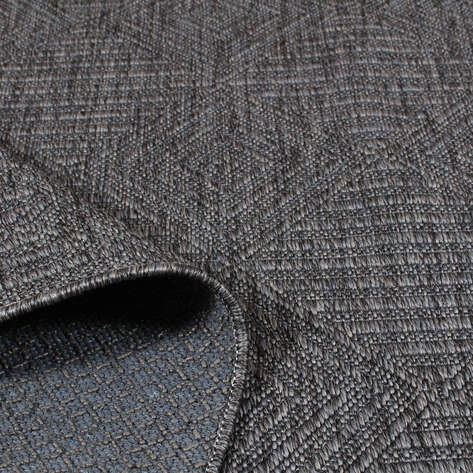 Halıstores Özel Ölçü Gabardin GB 1 Modern Kabartma Desenli Dekoratif Antrasit Makine Halısı