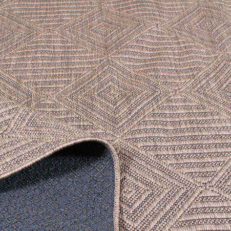 Halıstores Özel Ölçü Gabardin GB 2 Modern Kabartma Desenli Dekoratif Kahverengi Makine Halısı