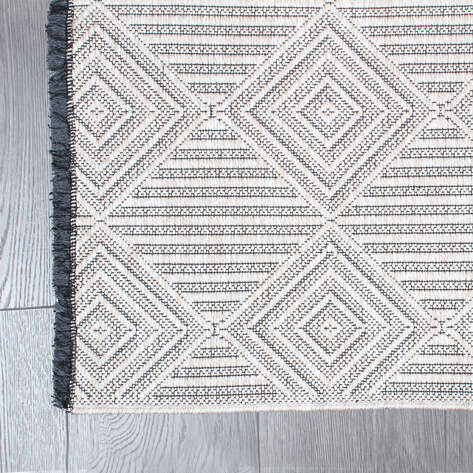 Halıstores Özel Ölçü Gabardin GB 4 Modern Kabartma Desenli Dekoratif Bej Makine Halısı