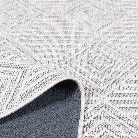 Halıstores Özel Ölçü Gabardin GB 4 Modern Kabartma Desenli Dekoratif Bej Makine Halısı