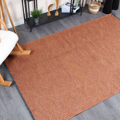 Halıstores Özel Ölçü Gabardin GB 5 Modern Kabartma Desenli Dekoratif Kiremit Makine Halısı