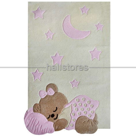 Halıstores Reserve Kişiye Özel Tasarım Çocuk Halısı Ayıcık Pembe (3)