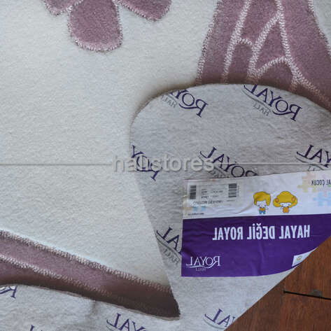 Halıstores Reserve Kişiye Özel Tasarım Çocuk Halısı Kelebek Lila-Ekru (4)