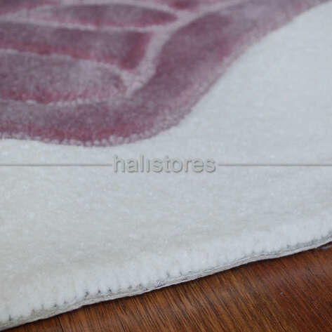 Halıstores Reserve Kişiye Özel Tasarım Çocuk Halısı Kelebek Lila-Ekru (5)