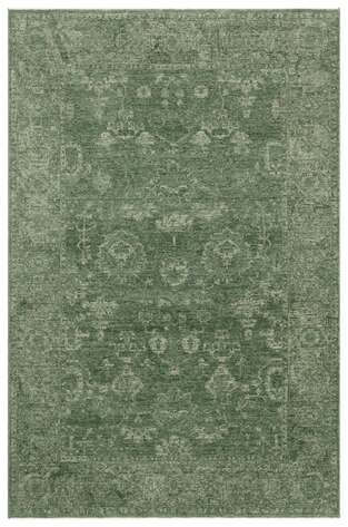 Halıstores Vintage Eskitme Desenli Modern Yumuşak Dokulu Makine Halısı Shr 02 Yeşil (1)