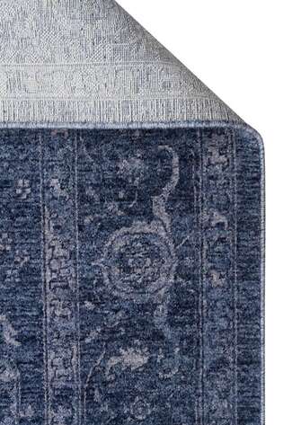 Halıstores Vintage Eskitme Desenli Modern Yumuşak Dokulu Makine Halısı Shr 03 Lacivert (6)