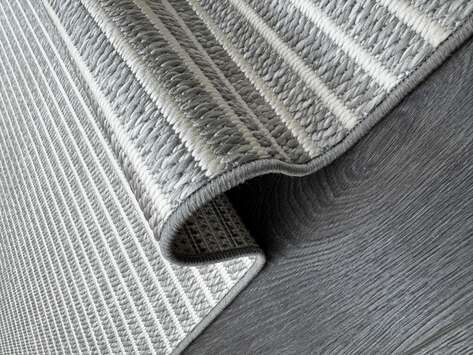 Halıstores Yıkanabilir Hav ve Toz Vermeyen Kaymaz Tabanlı Sisal Halı S3 Gri Krem