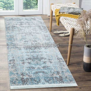 Halıstores - İnce Mavi Modern Yolluk Halı İmaj 1801