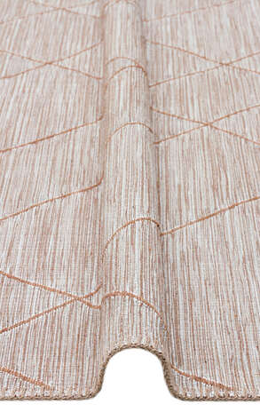İskandinav Desenli Hav Toz Vermez Yıkanabilir Modern Desenli Dokuma Kilim Arya Arc 02 Bej