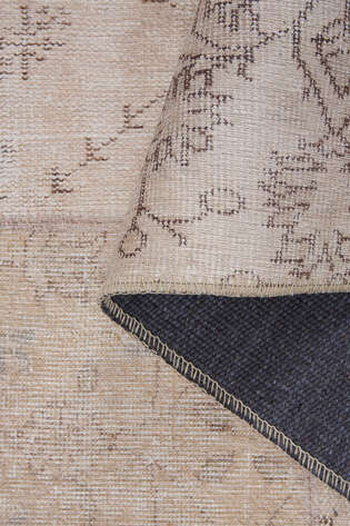 Patchwork Desenli Dokuma Taban Dekoratif Bej Halı HS 15