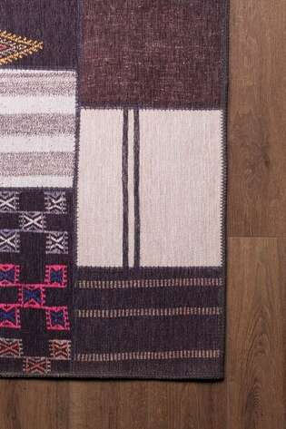 Patchwork Desenli Dokuma Taban Dekoratif Renkli Halı HS 45