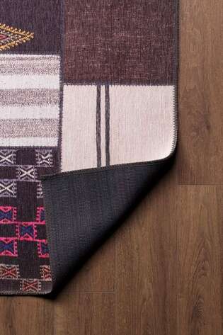 Patchwork Desenli Dokuma Taban Dekoratif Renkli Halı HS 45