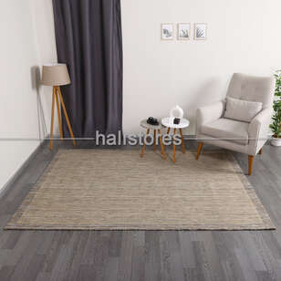 Halıstores - Jüt Sisal Bej-Kahve Kolay Temizlenen Hav ve Toz Vermeyen İç ve Dış Mekan Bordürlü Halı 9509