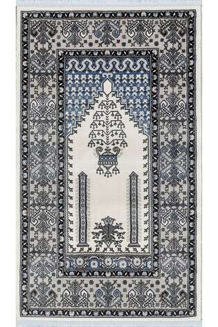 Klasik Desenli Halı Seccade Legro 13729 Mavi