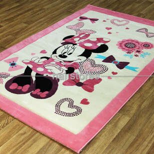 Halıstores - Kokoş Minnie Mouse Çocuk Halısı Kids 990 (1)