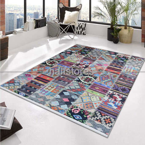 Liviadora Patchwork Desenli Kilim Halı Nova 03