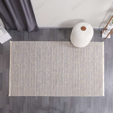 Makinede Yıkanabilir Şönil Dokuma Kilim Bej 8703