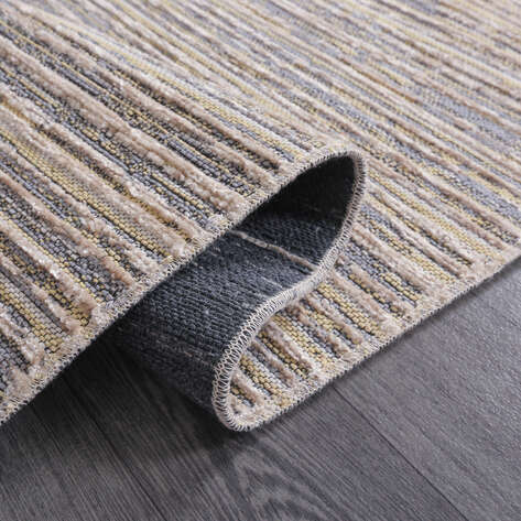 Makinede Yıkanabilir Şönil Dokuma Kilim Bej 8703