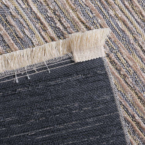 Makinede Yıkanabilir Şönil Dokuma Kilim Bej 8703