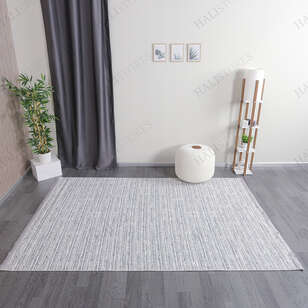 Halıstores - Makinede Yıkanabilir Şönil Dokuma Kilim Gri 8702