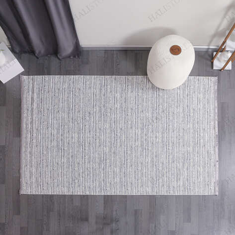 Makinede Yıkanabilir Şönil Dokuma Kilim Gri 8702