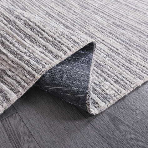 Makinede Yıkanabilir Şönil Dokuma Kilim Gri 8702