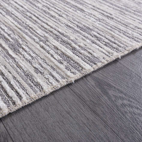 Makinede Yıkanabilir Şönil Dokuma Kilim Gri 8702