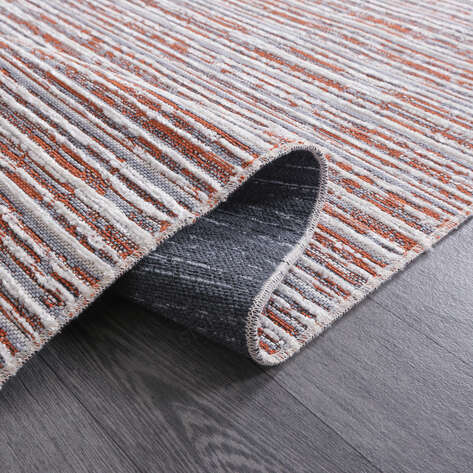 Makinede Yıkanabilir Şönil Dokuma Kilim Kiremit 8704