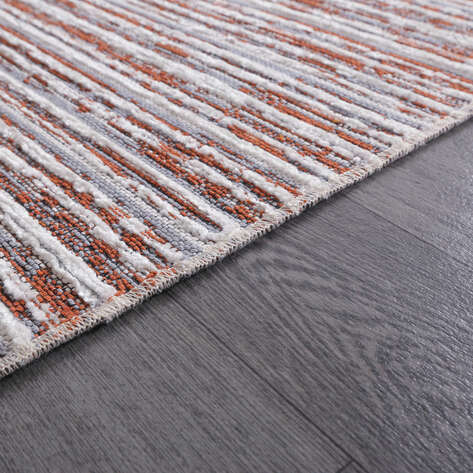 Makinede Yıkanabilir Şönil Dokuma Kilim Kiremit 8704