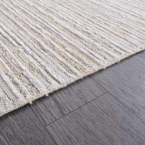 Makinede Yıkanabilir Şönil Dokuma Kilim Krem 8701