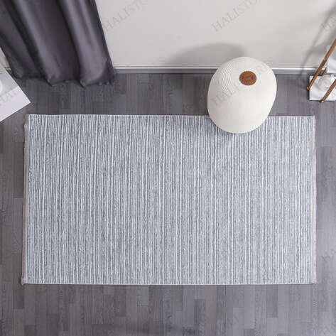 Makinede Yıkanabilir Şönil Dokuma Kilim Mavi 8705