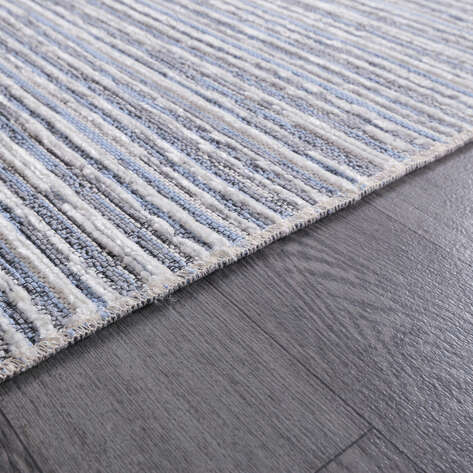 Makinede Yıkanabilir Şönil Dokuma Kilim Mavi 8705