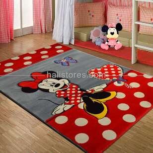 Minnie Mouse Puantiyeli Çocuk Halıları Kids 522 - Thumbnail
