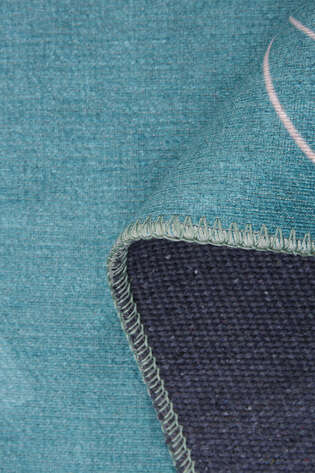 Eğitici Harfler Alfabe Dokuma Taban Dekoratif Yeşil Çocuk Odası Halısı ve Oyun Halısı (4)