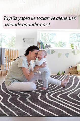 Modern Art Şönil Dokuma Pamuk Polyester Halı HS 421