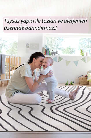 Modern Art Şönil Dokuma Pamuk Polyester Halı HS 424