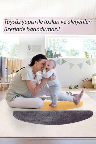 Modern Art Şönil Dokuma Pamuk Polyester Renkli Halı HS 399