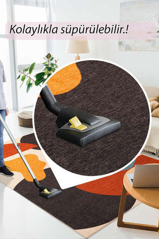 Modern Art Şönil Dokuma Pamuk Polyester Renkli Halı HS 402