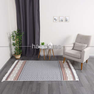 Halıstores - Modern Desenli Kilim Halı Arya Ar 26 Mavi Bej