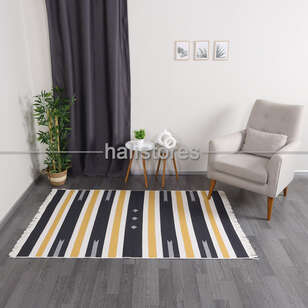 Liviadora - Modern Desenli Kilim Halı Arya Ar 24 Sarı Antrasit