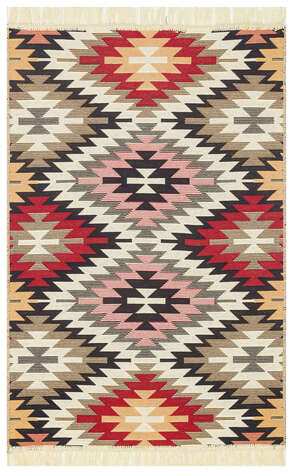 Etnik Desenli Kilim Halı Arya Ar 33 Kırmızı