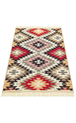 Etnik Desenli Kilim Halı Arya Ar 33 Kırmızı